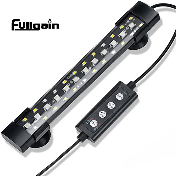 Planet Gates Fullgain Aquarium Light 24/7 Waterproof Full Spectrum Aqua Lamp Freshwater WRGB LED Fish Tank Light Plant Grow Lighting