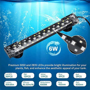 Planet Gates Fullgain Aquarium Light 24/7 Waterproof Full Spectrum Aqua Lamp Freshwater WRGB LED Fish Tank Light Plant Grow Lighting