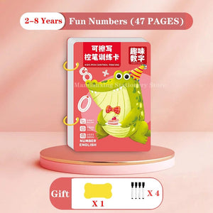 Planet Gates Fun Numbers Magical Tracing Workbook Control Training Book Reusable Magic Practice Copybook Children Montessori Drawing Education Stationery