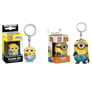 Planet Gates FUNKO POP Keychain Despicable Minions Me CARL Pajama Bob Agnes Pocket KeychainKeychain Toy Vinyl Digital Bag Children's Gift Toy