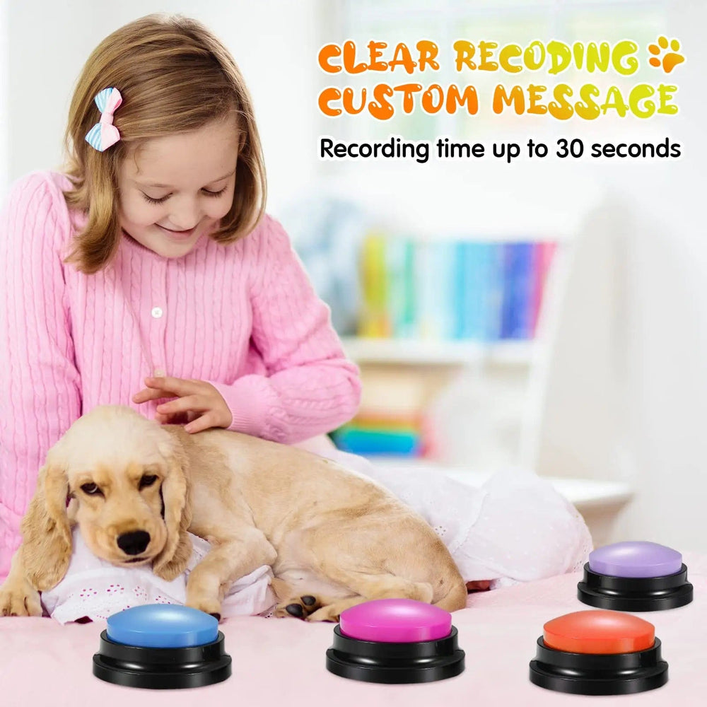 Planet Gates Funny Dog Recordable Pet Toys Travel Talking Pet Starters Pet Speaking Buttons Portable Cute Pet Supplies Communication Dog