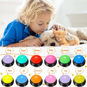 Planet Gates Funny Dog Recordable Pet Toys Travel Talking Pet Starters Pet Speaking Buttons Portable Cute Pet Supplies Communication Dog