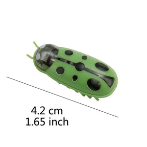 Planet Gates Funny Electric Bugs Cat Toy Automatic Escape Mini Robot Bug Vibration Insect Toys for Cats Battery Operated Cockroach Ladybug