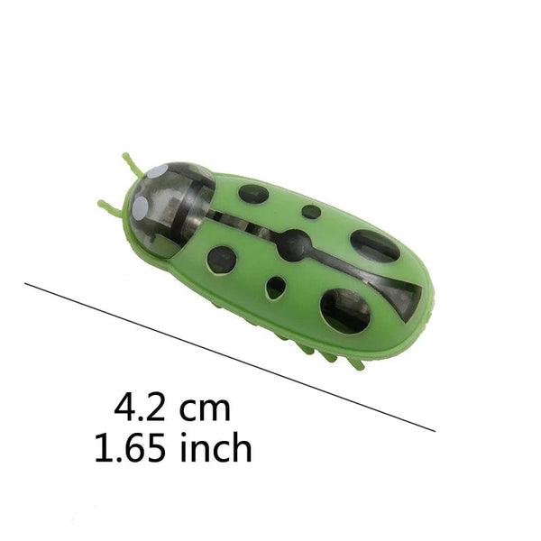 Planet Gates Funny Electric Bugs Cat Toy Automatic Escape Mini Robot Bug Vibration Insect Toys for Cats Battery Operated Cockroach Ladybug