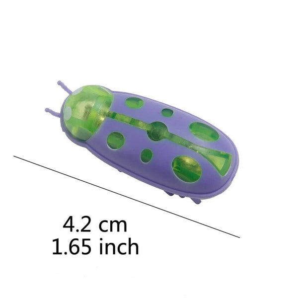 Planet Gates Funny Electric Bugs Cat Toy Automatic Escape Mini Robot Bug Vibration Insect Toys for Cats Battery Operated Cockroach Ladybug