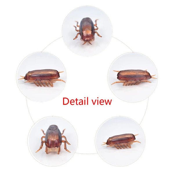 Planet Gates Funny Electric Bugs Cat Toy Automatic Escape Mini Robot Bug Vibration Insect Toys for Cats Battery Operated Cockroach Ladybug