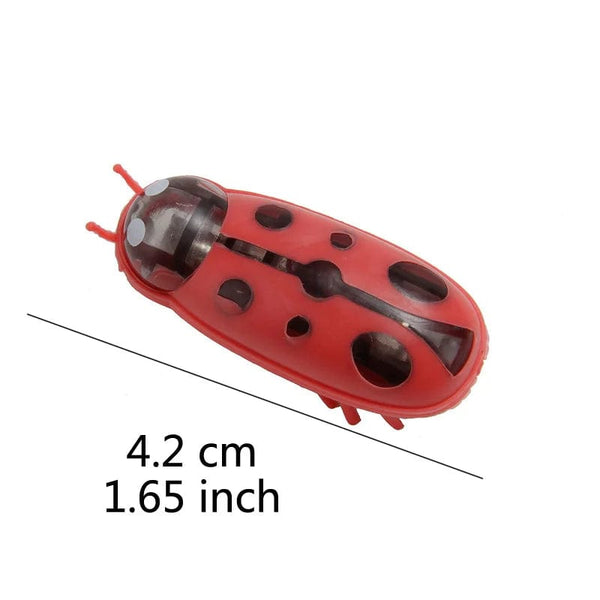 Planet Gates Funny Electric Bugs Cat Toy Automatic Escape Mini Robot Bug Vibration Insect Toys for Cats Battery Operated Cockroach Ladybug