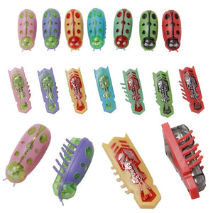Planet Gates Funny Electric Bugs Cat Toy Automatic Escape Mini Robot Bug Vibration Insect Toys for Cats Battery Operated Cockroach Ladybug