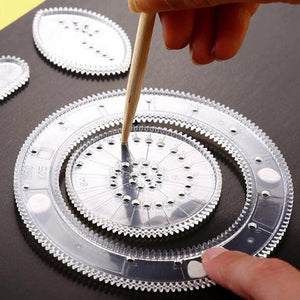 Planet Gates Funny Interlocking Gears Wheels Spirograph Drawing Toys Set Creative Educational Toy for Children Painting Drawing Accessories