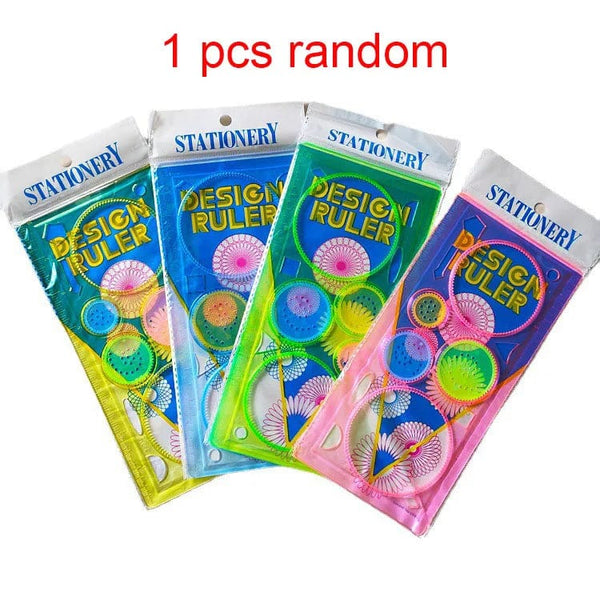 Planet Gates Funny Interlocking Gears Wheels Spirograph Drawing Toys Set Creative Educational Toy for Children Painting Drawing Accessories