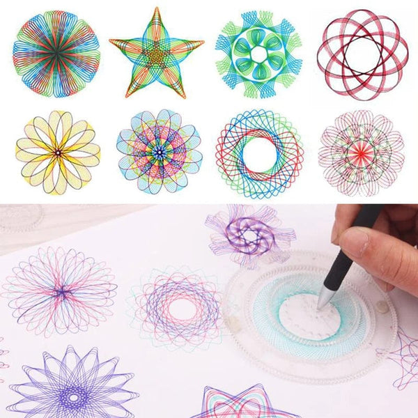 Planet Gates Funny Interlocking Gears Wheels Spirograph Drawing Toys Set Creative Educational Toy for Children Painting Drawing Accessories