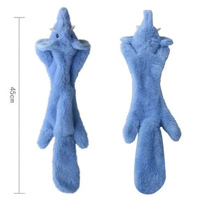 Planet Gates Funny Simulated Animal No Stuffing Dog Toy with Squeakers Durable Stuffingless Plush Squeaky Dog Chew Toy Crinkle Pet Squeak Toy