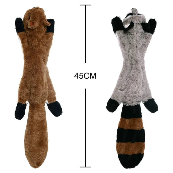 Planet Gates Funny Simulated Animal No Stuffing Dog Toy with Squeakers Durable Stuffingless Plush Squeaky Dog Chew Toy Crinkle Pet Squeak Toy