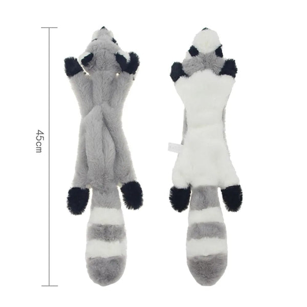 Planet Gates Funny Simulated Animal No Stuffing Dog Toy with Squeakers Durable Stuffingless Plush Squeaky Dog Chew Toy Crinkle Pet Squeak Toy