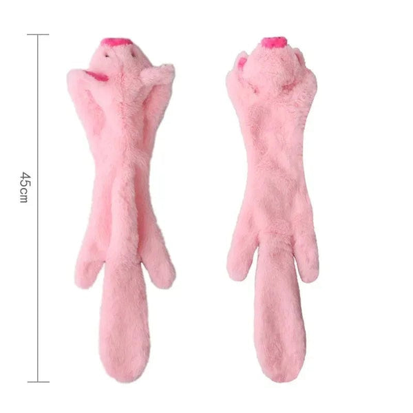 Planet Gates Funny Simulated Animal No Stuffing Dog Toy with Squeakers Durable Stuffingless Plush Squeaky Dog Chew Toy Crinkle Pet Squeak Toy