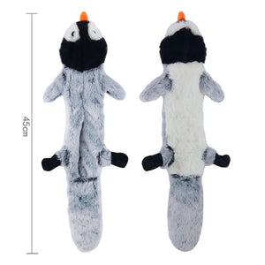 Planet Gates Funny Simulated Animal No Stuffing Dog Toy with Squeakers Durable Stuffingless Plush Squeaky Dog Chew Toy Crinkle Pet Squeak Toy