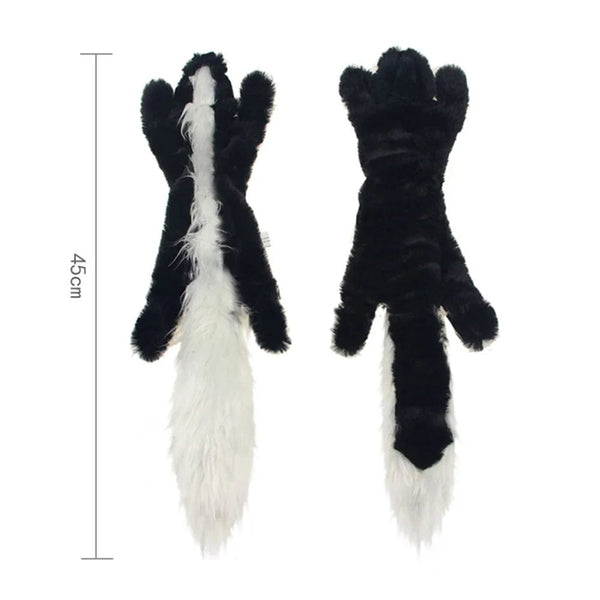 Planet Gates Funny Simulated Animal No Stuffing Dog Toy with Squeakers Durable Stuffingless Plush Squeaky Dog Chew Toy Crinkle Pet Squeak Toy