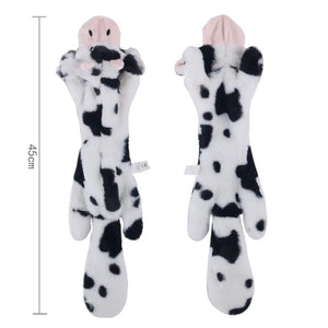 Planet Gates Funny Simulated Animal No Stuffing Dog Toy with Squeakers Durable Stuffingless Plush Squeaky Dog Chew Toy Crinkle Pet Squeak Toy
