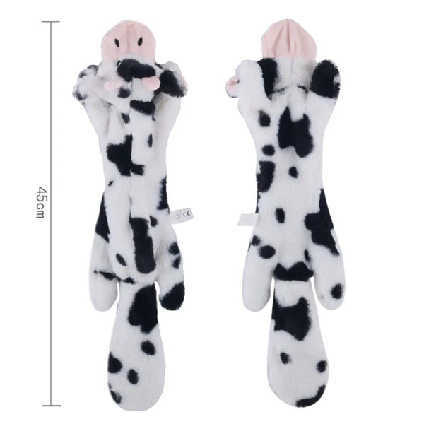 Planet Gates Funny Simulated Animal No Stuffing Dog Toy with Squeakers Durable Stuffingless Plush Squeaky Dog Chew Toy Crinkle Pet Squeak Toy