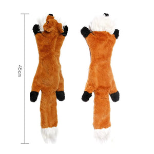 Planet Gates Funny Simulated Animal No Stuffing Dog Toy with Squeakers Durable Stuffingless Plush Squeaky Dog Chew Toy Crinkle Pet Squeak Toy