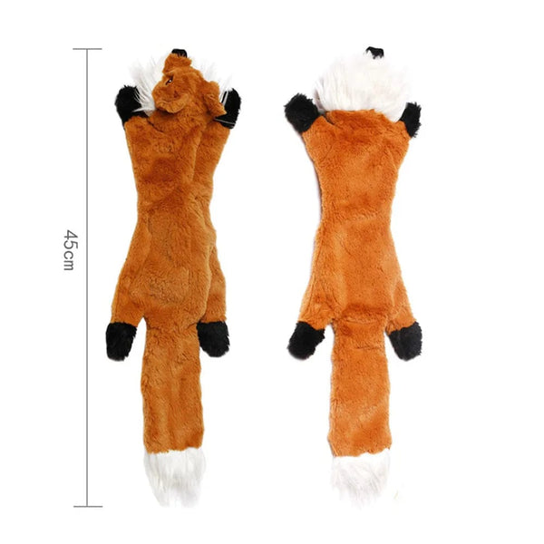 Planet Gates Funny Simulated Animal No Stuffing Dog Toy with Squeakers Durable Stuffingless Plush Squeaky Dog Chew Toy Crinkle Pet Squeak Toy