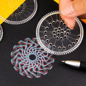 Planet Gates Funny Spirograph Montessori Education Drawing Toys Set Geometric Ruler Toys Drawing Accessories Creative Educational Kids Toy