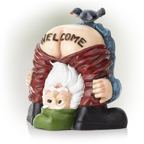 Planet Gates Funny Welcome Naughty Gnome 1pc Funny Welcome Gnome With Bird On Butt Garden Decoration Statue Rude Gnome Gift For Garden Moss Micro Landscape Fairy Garden