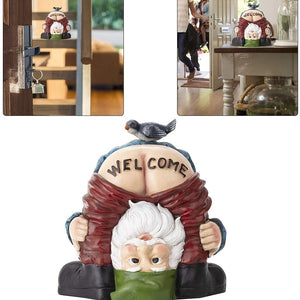Planet Gates Funny Welcome Naughty Gnome 1pc Funny Welcome Gnome With Bird On Butt Garden Decoration Statue Rude Gnome Gift For Garden Moss Micro Landscape Fairy Garden
