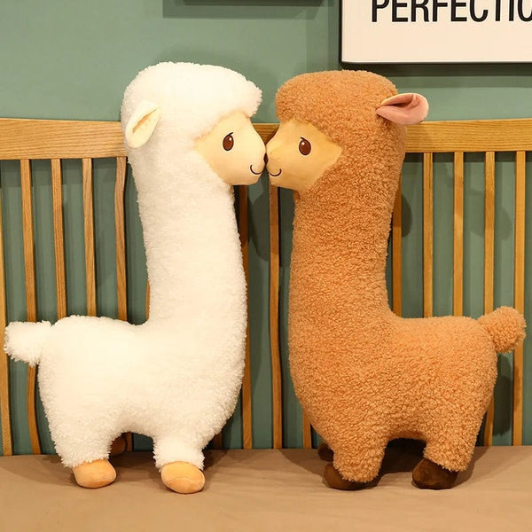 Planet Gates Furry Plush Llama  Alpaca Plush Toy Stuffed Soft Long Plush Lifelike Alpaca Sheep Hug Throw Pillow Animals Nap Sleeping Pillow