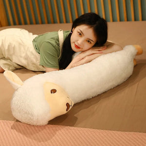 Planet Gates Furry Plush Llama  Alpaca Plush Toy Stuffed Soft Long Plush Lifelike Alpaca Sheep Hug Throw Pillow Animals Nap Sleeping Pillow