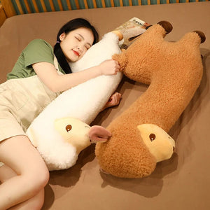 Planet Gates Furry Plush Llama  Alpaca Plush Toy Stuffed Soft Long Plush Lifelike Alpaca Sheep Hug Throw Pillow Animals Nap Sleeping Pillow