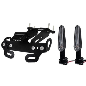 Planet Gates FZ-09 with Signal For Yamaha MT-09 MT09 MT 09 SP 2021 2022 Rear Fender Registration Bracket License Plate Holder Frame Tail Tidy with LED light