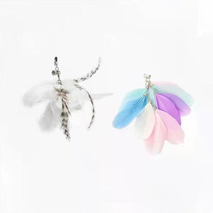 Planet Gates G-2bird / CHINA Simulation Bird Interactive Funny Cat Stick Toy Furry Feather Bird With Bell Sucker Cat Stick Toy Kitten Playing Pet Accessories