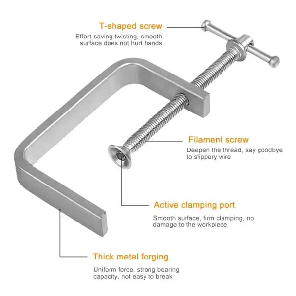 Planet Gates G-type Woodworking Fixture Steel Strong F-clip Board Flat Steel Clamping Device C-type Rocker Carpentry DIY Fixed Clip