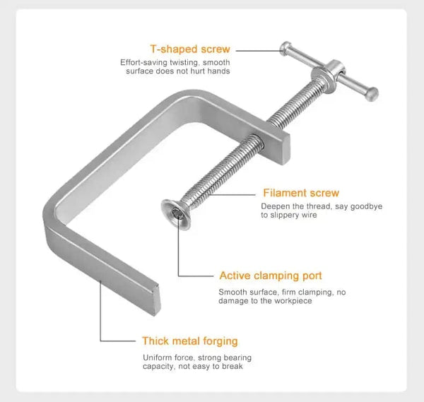Planet Gates G-type Woodworking Fixture Steel Strong F-clip Board Flat Steel Clamping Device C-type Rocker Carpentry DIY Fixed Clip