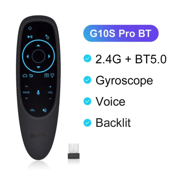 Planet Gates G10S Pro 2.4g Wireless Mini Air Fly Mouse Smart Voice Remote Control G10 G10s Pro Gyroscope Ir Learning Compatible For Android PC Tv Box