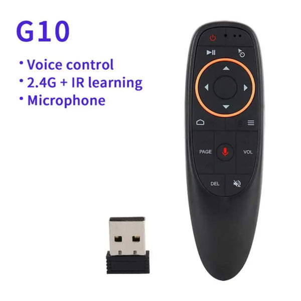 Planet Gates G10S Pro 2.4g Wireless Mini Air Fly Mouse Smart Voice Remote Control G10 G10s Pro Gyroscope Ir Learning Compatible For Android PC Tv Box