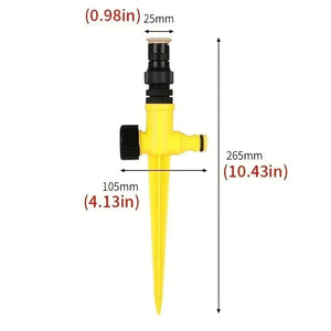 Planet Gates G1683A 360° Rotation Automatic Garden Sprinkler - Perfect For Lawns,Farms,And Greenhouses!