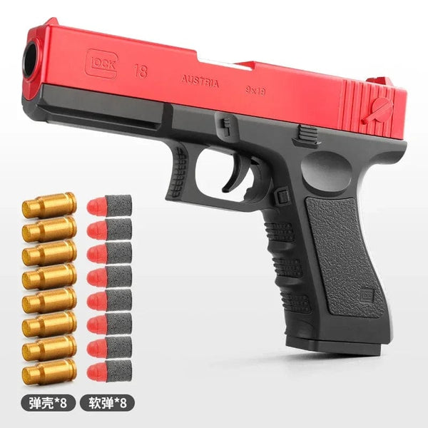 Planet Gates G17 Soft Bullet Toy Gun Shell Ejection Foam Darts Pistol Desert Eagle Airsoft Gun With Silencer For Kid Adult