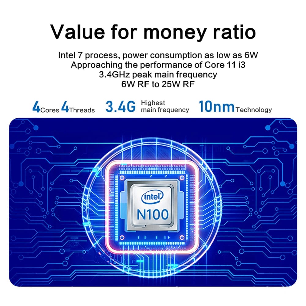 Planet Gates G3 / us / 8GB RAM 256GB ROM MLLSE G3 Mini PC Gemini-Lake N100 Windows 11 Pro Intel 12th DDR4 8GB RAM 256GB ROM WiFi 5 BT4.2 Desktop Computer Mini Pc Work