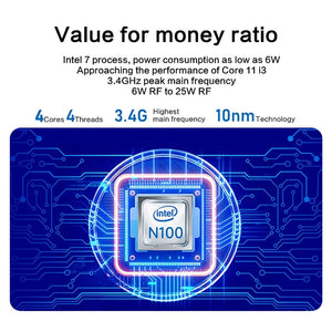 Planet Gates G3 / us / 8GB RAM 256GB ROM MLLSE G3 Mini PC Gemini-Lake N100 Windows 11 Pro Intel 12th DDR4 8GB RAM 256GB ROM WiFi 5 BT4.2 Desktop Computer Mini Pc Work