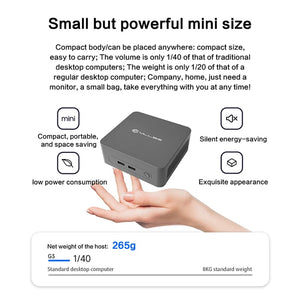 Planet Gates G3 / us / 8GB RAM 256GB ROM MLLSE G3 Mini PC Gemini-Lake N100 Windows 11 Pro Intel 12th DDR4 8GB RAM 256GB ROM WiFi 5 BT4.2 Desktop Computer Mini Pc Work