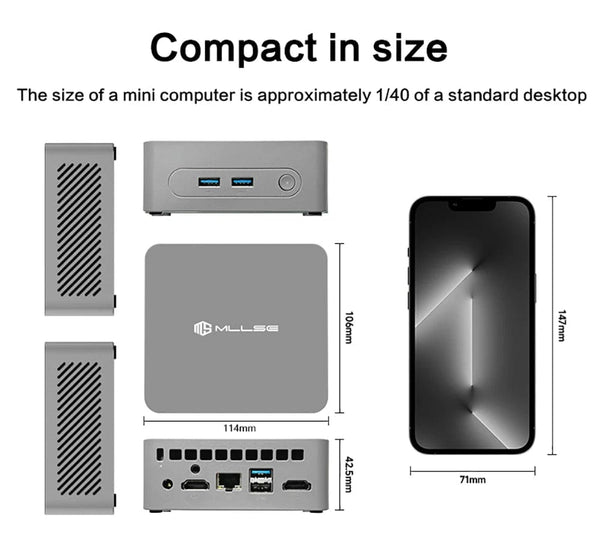 Planet Gates G3 / us / 8GB RAM 256GB ROM MLLSE G3 Mini PC Gemini-Lake N100 Windows 11 Pro Intel 12th DDR4 8GB RAM 256GB ROM WiFi 5 BT4.2 Desktop Computer Mini Pc Work