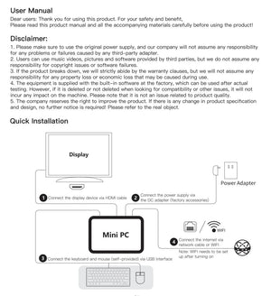 Planet Gates G3 / us / 8GB RAM 256GB ROM MLLSE G3 Mini PC Gemini-Lake N100 Windows 11 Pro Intel 12th DDR4 8GB RAM 256GB ROM WiFi 5 BT4.2 Desktop Computer Mini Pc Work