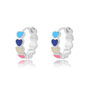 Planet Gates G4 / CHINA Heart Stainless Steel Earrings for Women Zircon Gold Color Hoop Earring Aesthetic Waterproof Ear Piercing Jewelry Accessories