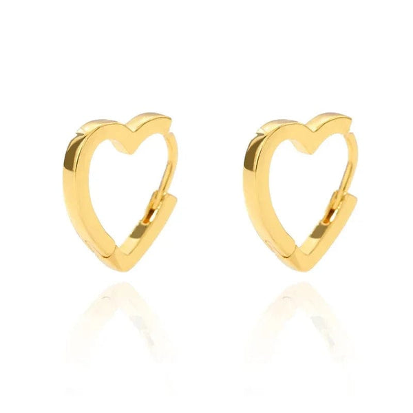 Planet Gates G4 / CHINA Heart Stainless Steel Earrings for Women Zircon Gold Color Hoop Earring Aesthetic Waterproof Ear Piercing Jewelry Accessories