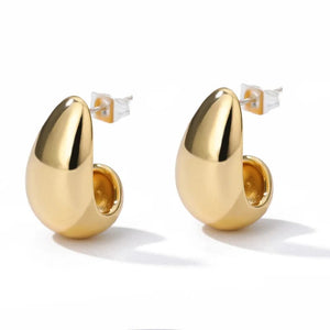 Planet Gates G4 / CHINA Heart Stainless Steel Earrings for Women Zircon Gold Color Hoop Earring Aesthetic Waterproof Ear Piercing Jewelry Accessories