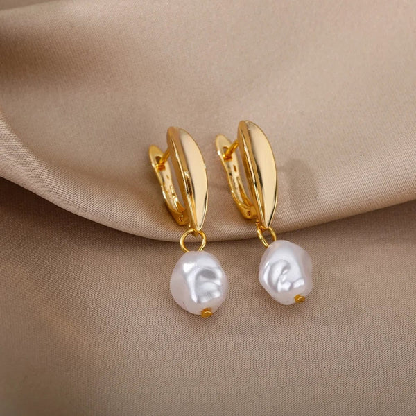 Planet Gates G4 / CHINA Heart Stainless Steel Earrings for Women Zircon Gold Color Hoop Earring Aesthetic Waterproof Ear Piercing Jewelry Accessories