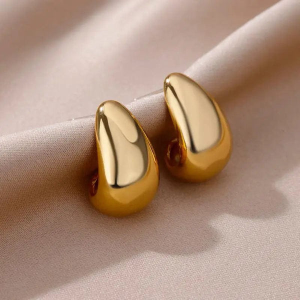 Planet Gates G4 / CHINA Heart Stainless Steel Earrings for Women Zircon Gold Color Hoop Earring Aesthetic Waterproof Ear Piercing Jewelry Accessories