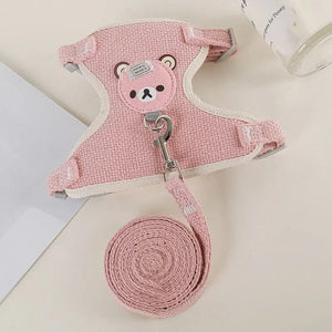 Planet Gates G621A Dog Leash Cute Vest for Small Pets Kittens Undershirt Type Breathable Adjustable Chest Harness Outdoor Walking Pet Supplies